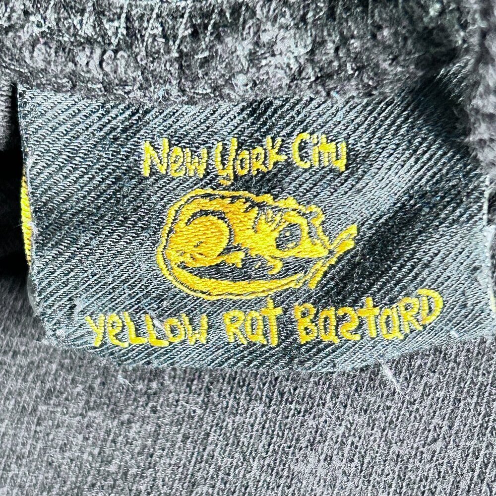 New York City Yellow Rat Bstrd Unisex Black Hoodie - Picture 5 of 10